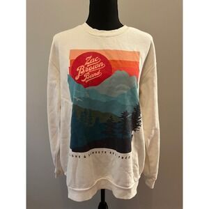 Zac Brown Band Graphic Sweatshirt Cream Love and Sunsets are Free Tour Merch M
